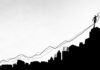 Tips For Setting Effective Goals Make Your Income Grow Young Businesswoman Catch With Hand Growing Graph Arrow